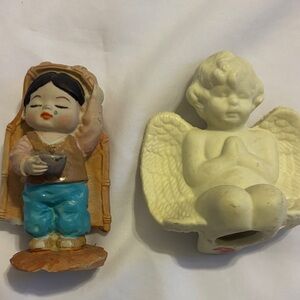 Charming  Ceramic Figurine Set - Multicolor